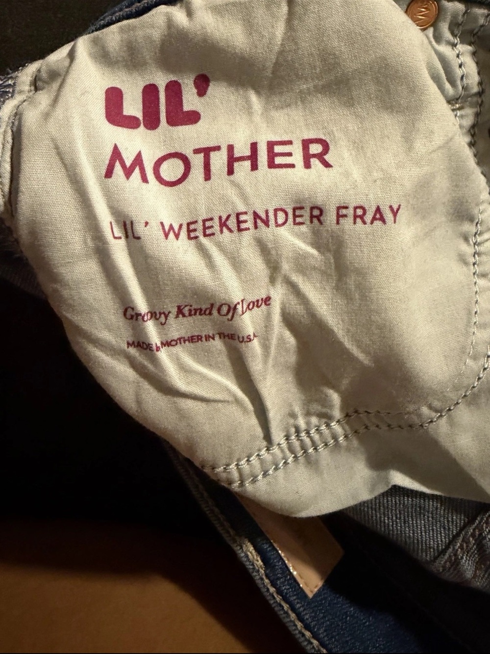 MOTHER The Lil Weekender Fray Jeans Sz 27 A Groovy Kind Of Love Flare Raw Hem - Picture 8 of 10